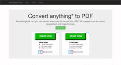 Desktop Screenshot of anything2pdf.com