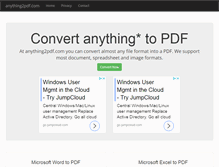 Tablet Screenshot of anything2pdf.com